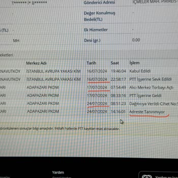 PttAVM PTT Adapazarı Pkdm 10 Gündür Teslim Etmiyor Adreste Tanınmıyor Diyor