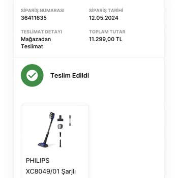 Philips Ev Aletleri 8000 Serisi Dikey Süpürge Sorunu