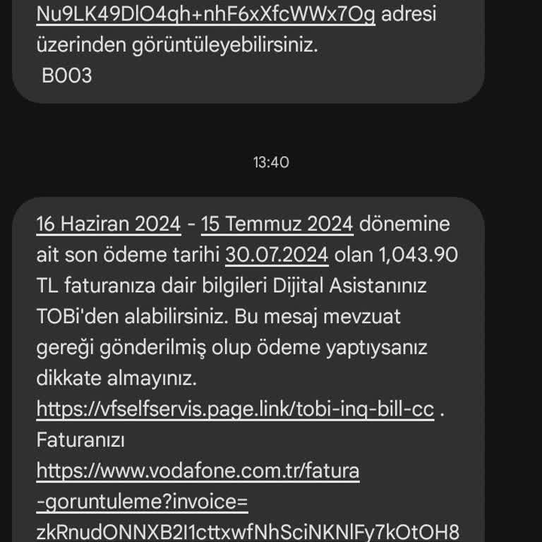 Yanlış Fatura: Vodafone'dan Beklenmedik 1043 TL Şoku!