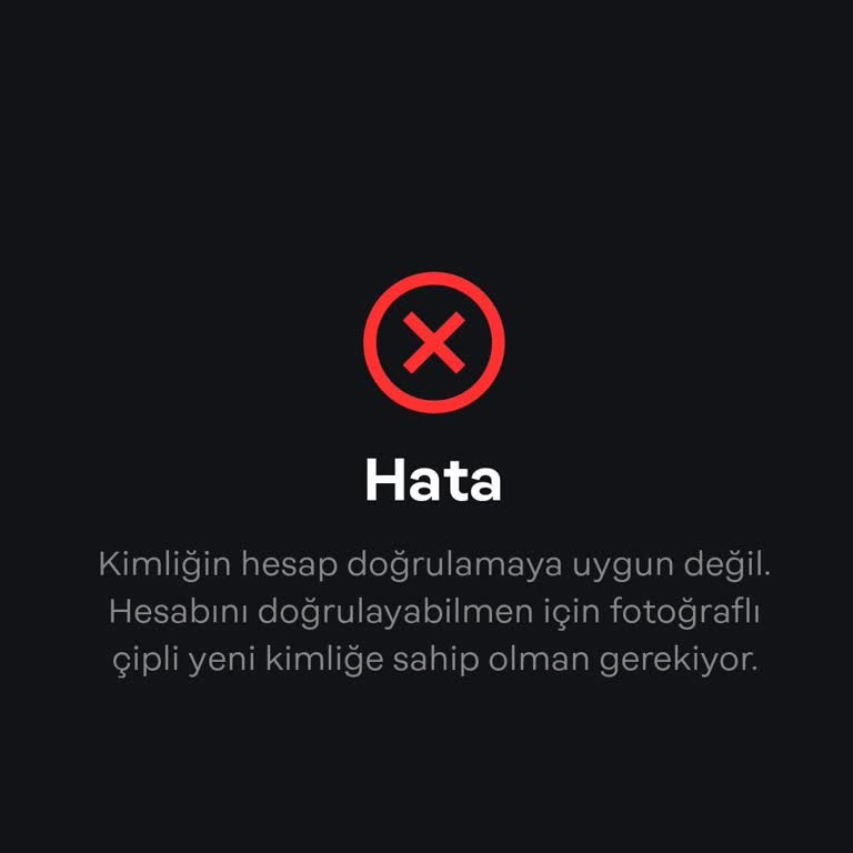 Papara Kimliğin Hesap Doğrulamaya Uygun Değil
