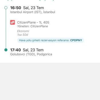 Air Montenegro 4 Saat Rötar