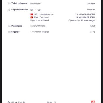 Air Montenegro 4 Saat Rötar