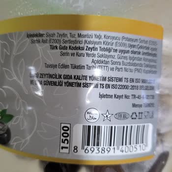 Öncü Premium 181-230 Doğal Siyah Zeytin Farklılığı