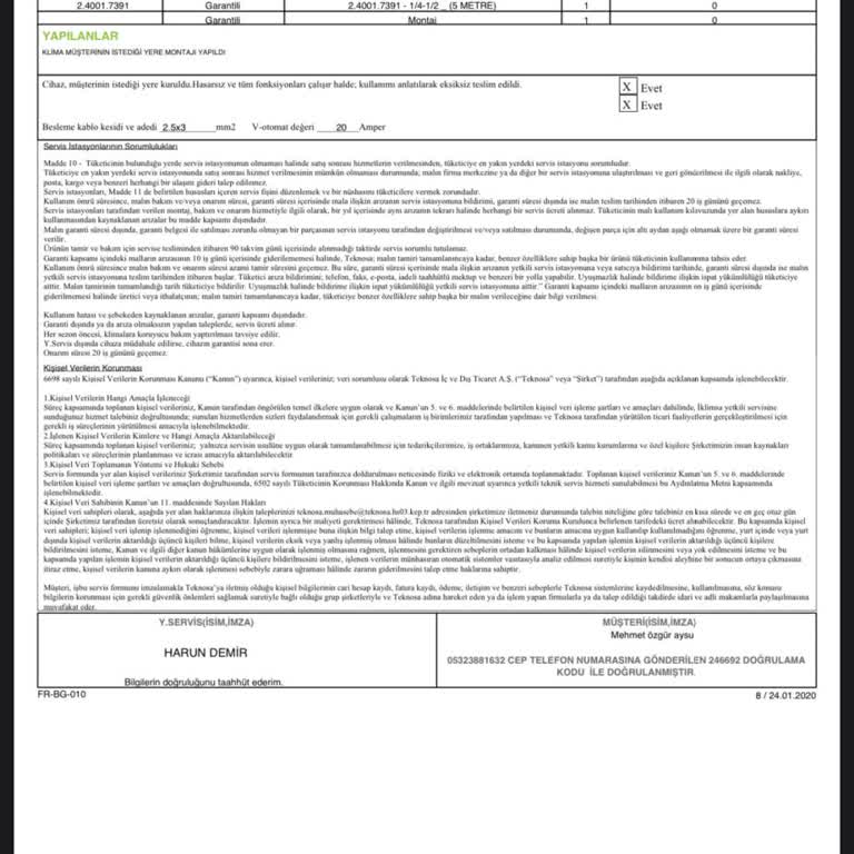 İklimsa Klima Borusunu Vermediler