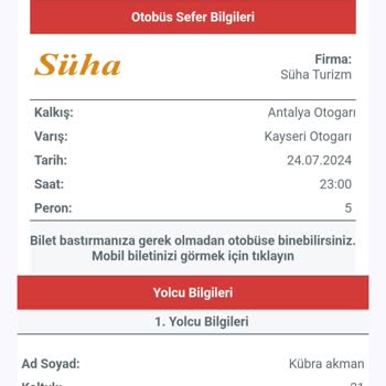 Süha Turizm Bilet İptali Ve Erteleme Yapılmadı Paramızı İade Etmediler