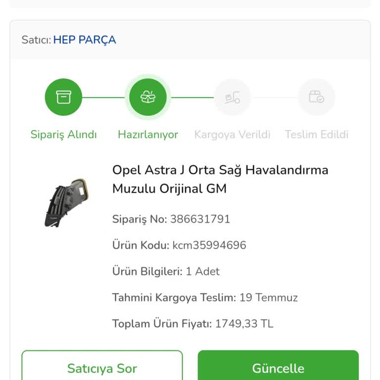 Çiçek Sepeti Kargoyu Göndermedi