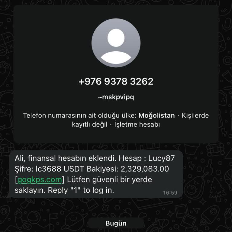 WhatsApp Tanımadığım Numaradan Gelen Mesaj