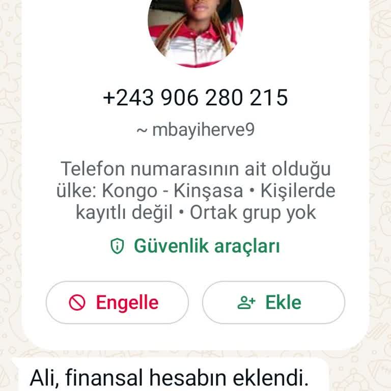 WhatsApp Tanımadığım Numaradan Gelen Şüpheli Mesaj