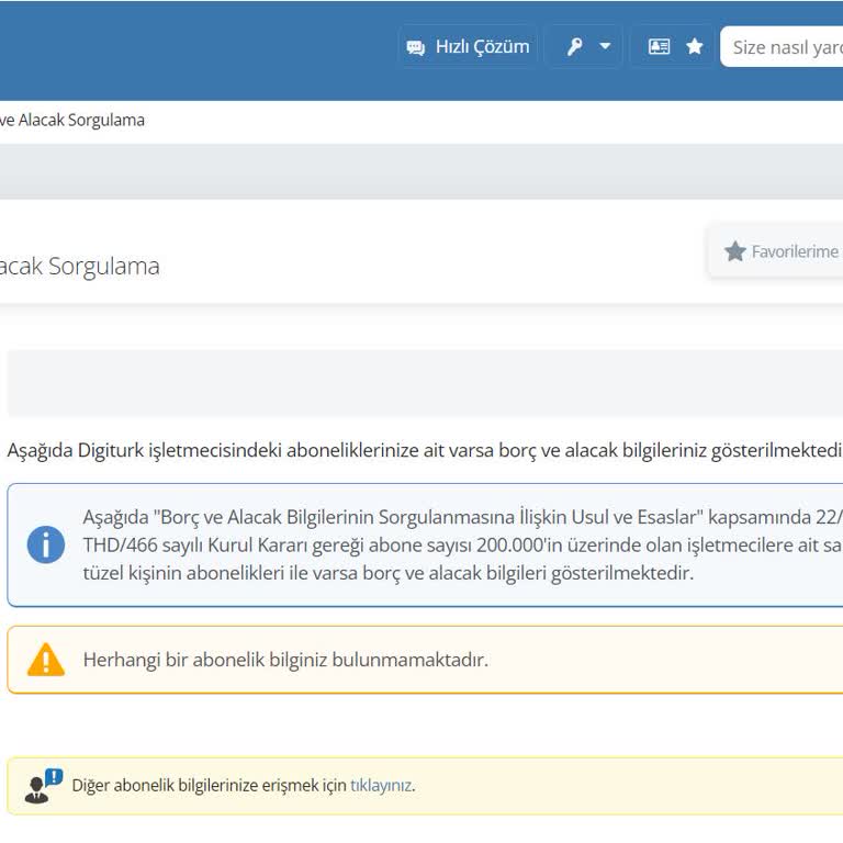 Digiturk E Devlette Görünmeyen Üyelik