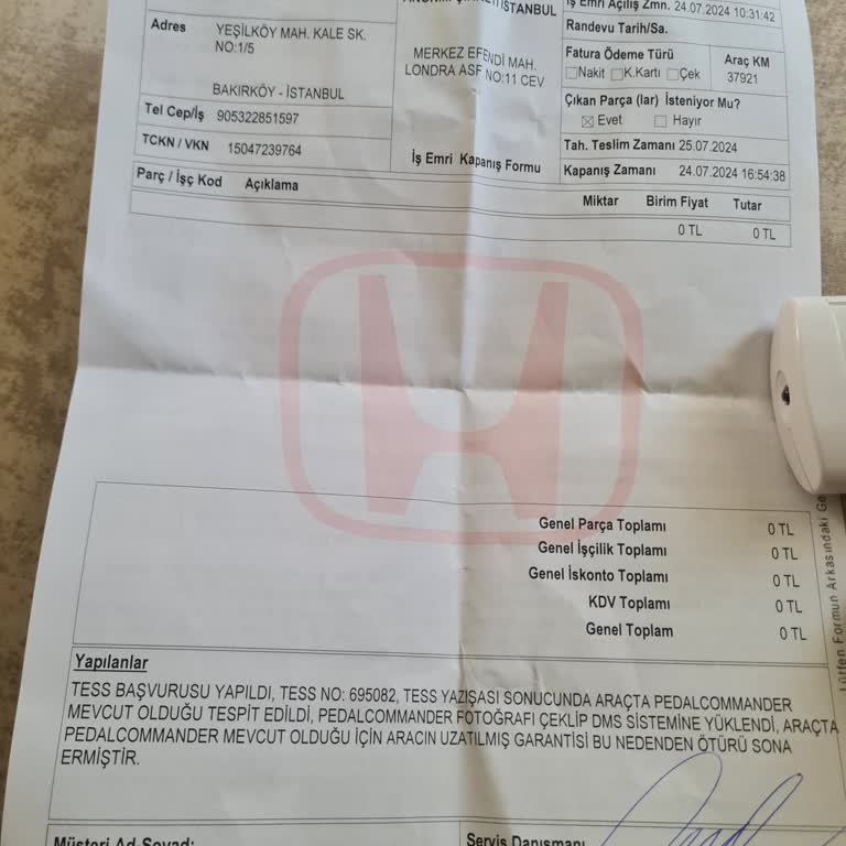 Honda Araçta Klima Sorunu Ve Garanti Problemi