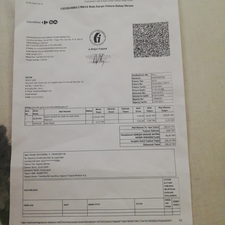 Carrefour SA Nın İade Etmeme Duymazlığı