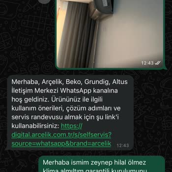 Arçelik Yetersiz Servis Hizmeti