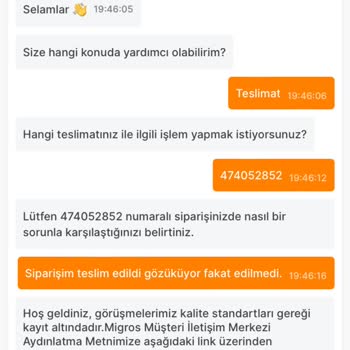 Migros Hemen Ürün Teslim Edildi Görünüyor Ama Edilmedi