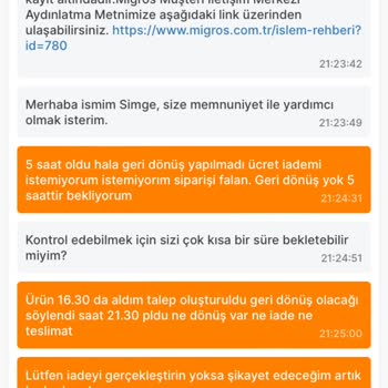 Migros Hemen Ürün Teslim Edildi Görünüyor Ama Edilmedi