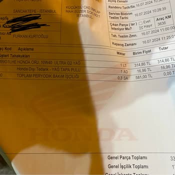 Honda Ümraniye Honda Doğu Batı Müşteri Memnuniyetsizliği