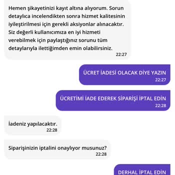 GetirYemek Siparişimde Yaşadığım Sorun Ve İade Problemi