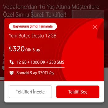 Vodafone Seçtiğim Tarife Farklı Gelen Fatura Farklı