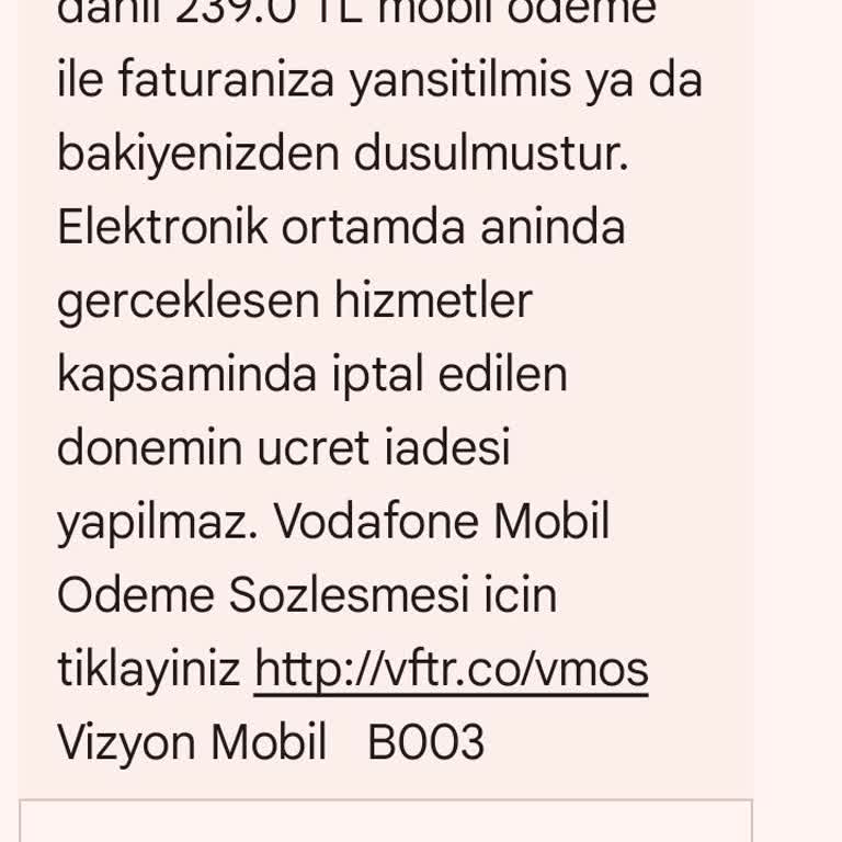 Vodofonepay Üyelik İptali.