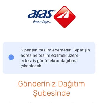 Aras Kargo Ürünü Teslim Etmeyip 120 Km Gidip Benim Almamı İstiyor.