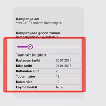 Vodafone Cayma Bedeli Tutarsızlığı