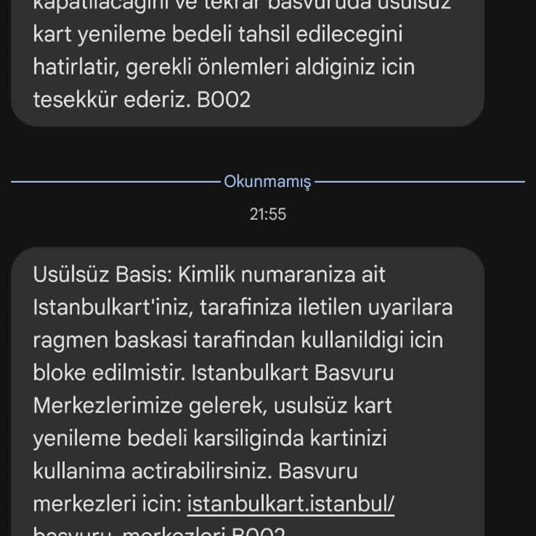 BELBİM (İstanbulkart) İstanbul Büyük Şehir Belediyesine Bağlı Bel Bil Hizmetlerinin Hatası