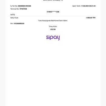 Sipay Harcama İtirazı Ettim İlgi 0!