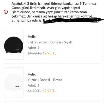 Ziraat Bankası Trendyol'dan Siparişi İptal Ettim İade Ücreti Ziraat Hesabıma Yatmamış