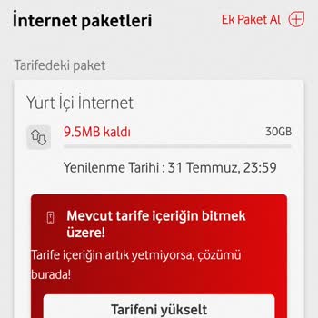 Vodafone Red Tarifesi Hakkında Haksız Veri Kullanımı Şikayeti