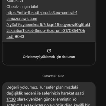 Kamil Koç Ücret İadesi İstiyorum.