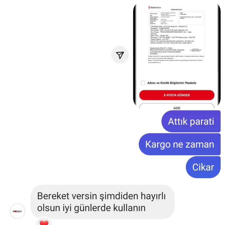 Modacı (Instagram: modacicom) Kapıda Ödeme Seçeneği Sorunu Ve Geciken Kargo