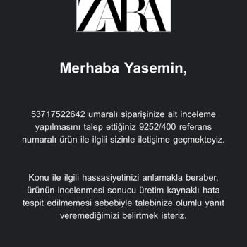 Zara Ürün Renk Değişimi