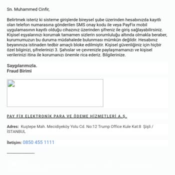 Payfix Hesabıma Bloke Yaptı Daha Açılmıyor.