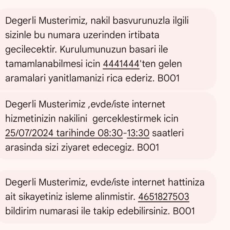 Nakil İşlemi Gelmeyen Türk Telekom