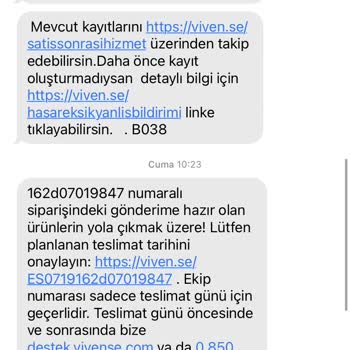 Vivense Teslimata Eli Boş Gelmiş