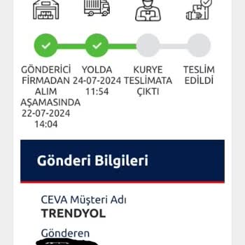 Ceva Sinop Kargo Teslim Günleri?