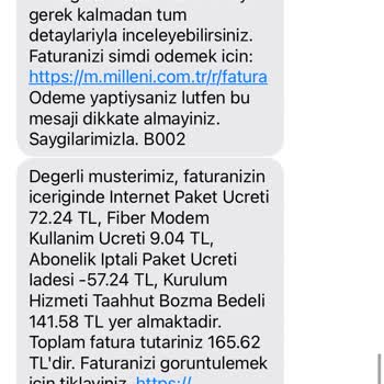 Rezil Millenicom İptal Ettiğim Halde Fatura Çıkarıyor