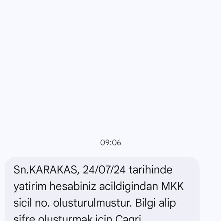 MKK Gayrimenkul Bilgi Merkezi Beklenmedik Yatırım Hesabı Açılışı Ve Bilgilendirme Sorunu