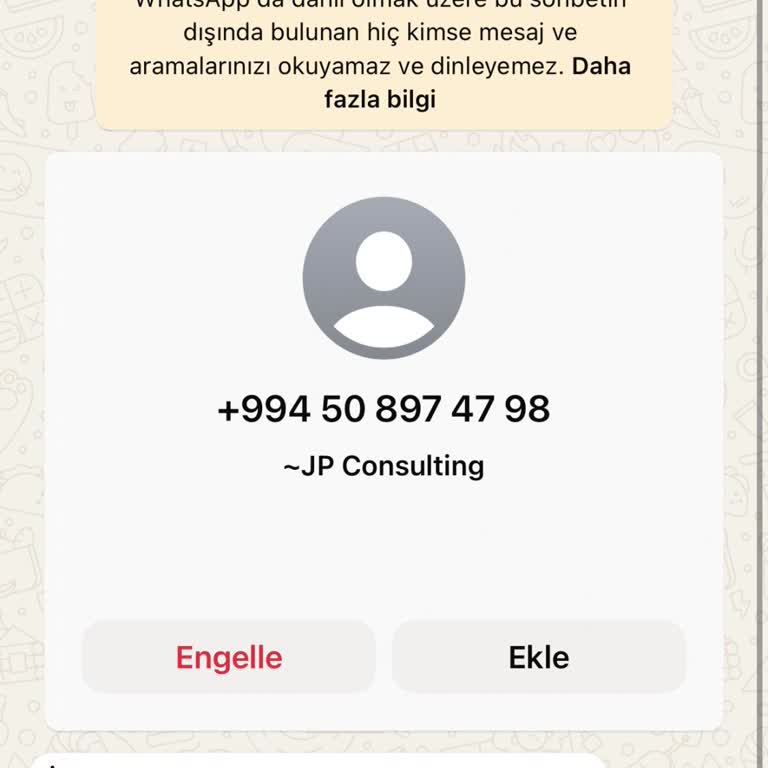 WhatsApp Finansal Hesap