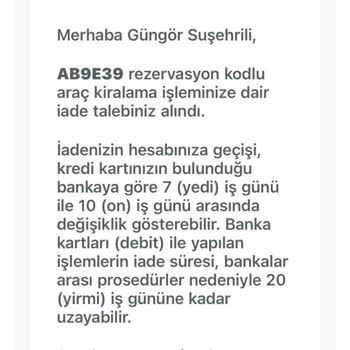 En Uygun.com Araç Kiralama İptal Saçmalığı