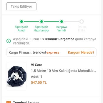 Trendyol 7 Gündür Kargom Kayıp