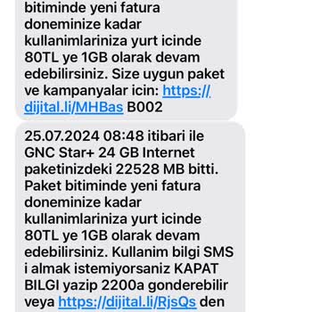 Turkcell İnternet Paketim Dakikalar İçinde Bitti