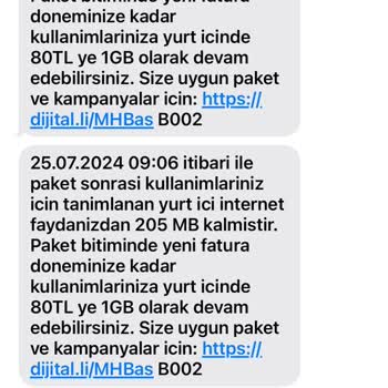 Turkcell İnternet Paketim Dakikalar İçinde Bitti