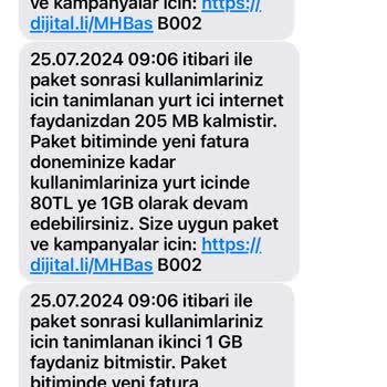 Turkcell İnternet Paketim Dakikalar İçinde Bitti