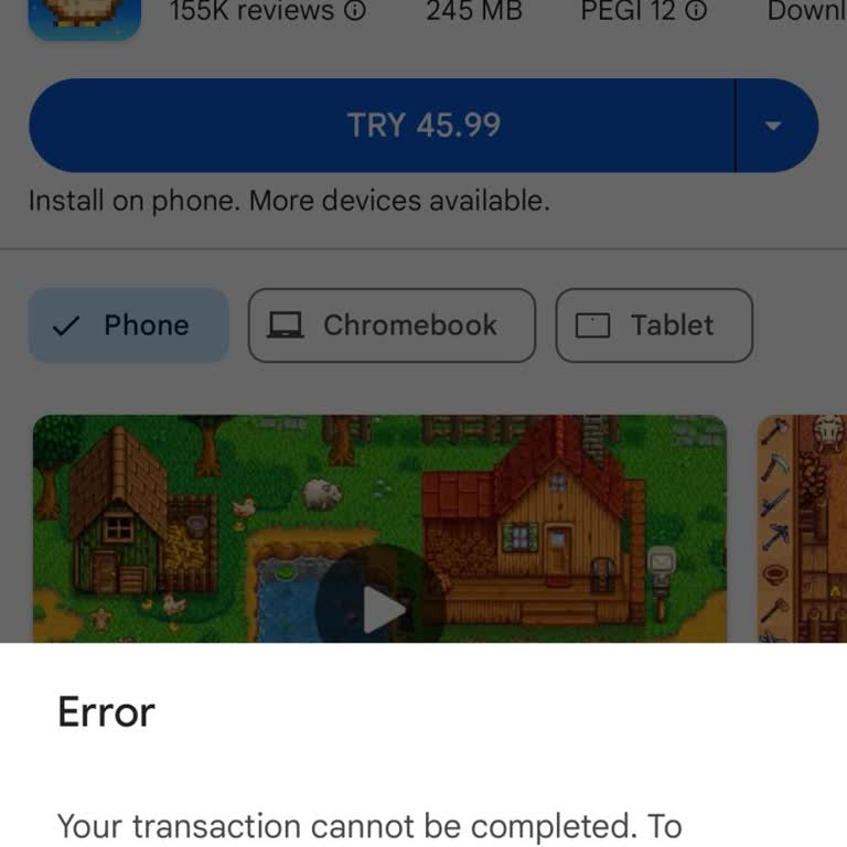 Google Play Play Store Kod Hatası