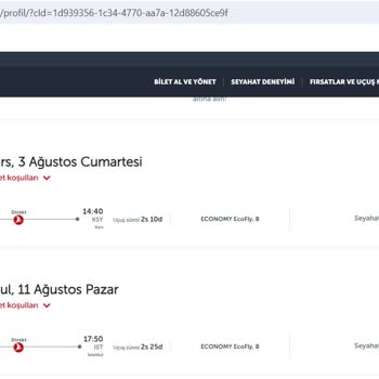 THY Uçak Bileti Değişikliği Sırasında Oluşan Fark