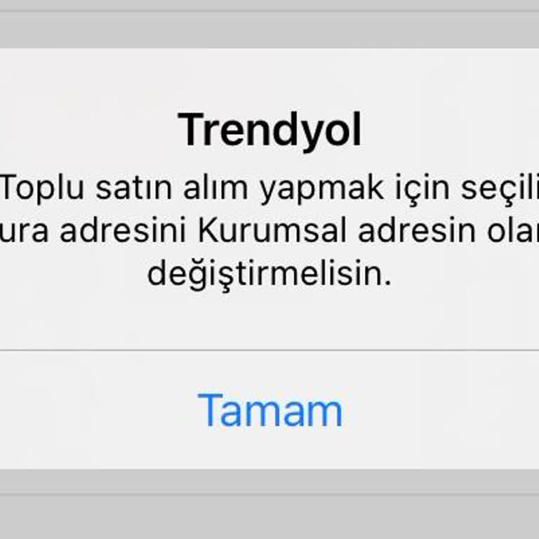 Trendyol Kurumsal Adres Tüketici Mağduriyeti