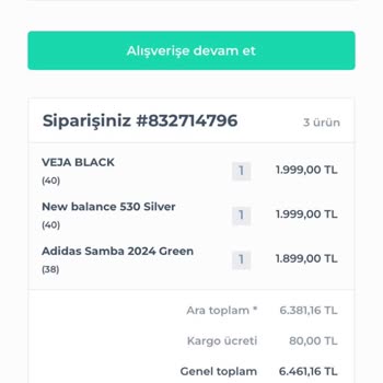 New Balance Siparişin Kaideye Alınmaması