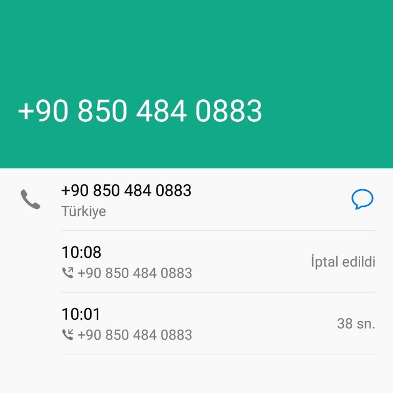0850 484 08 03 Şüpheli Arama!