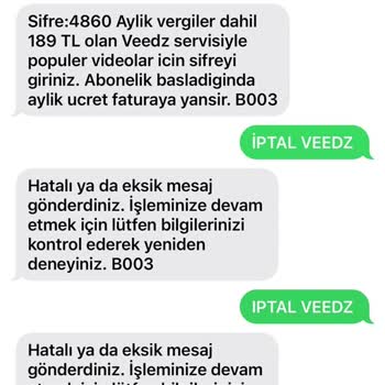 Veedz-tr.com İstenmeyen Abonelik Ve İptal Sorunu