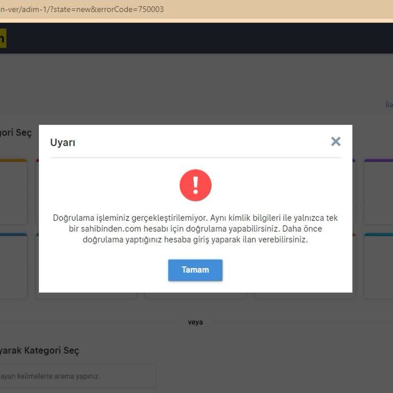 Sahibinden Com E-DEVLET Bilgilerimi Çaldı